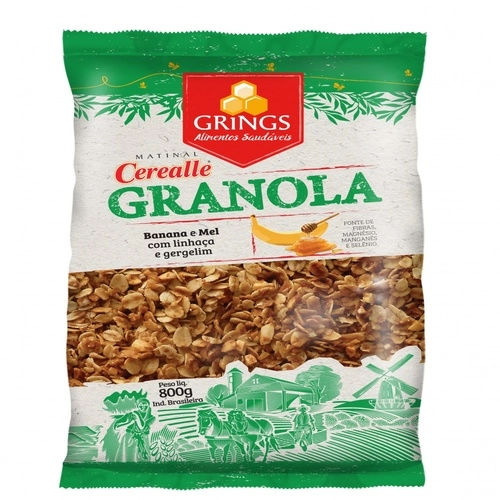 Cerealle Granola Banana Mel 800g Grings