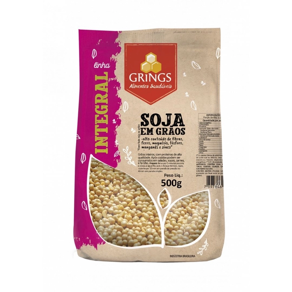 Soja Em Grao Grings 500g