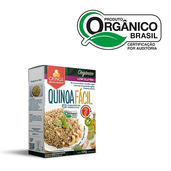 Quinoa Facil Grings 100g Pesto Manjericao Org