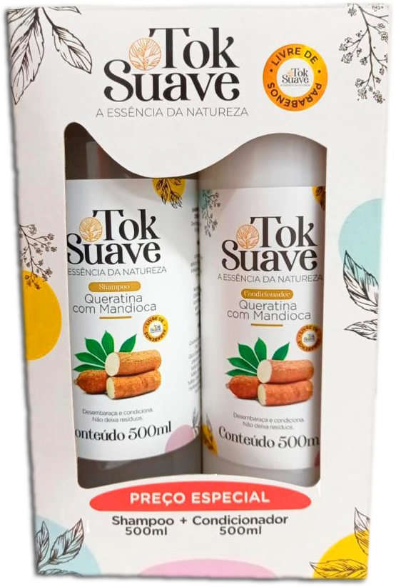 Kit Sh Cond Tok Suave 500ml Queratina C/mandioca