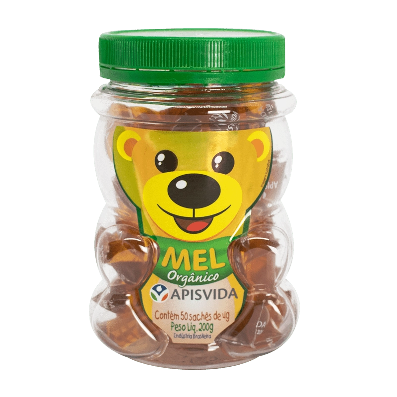 Mel Em Sachê Orgânico Apis Vida Pote 200g 50 Unidades