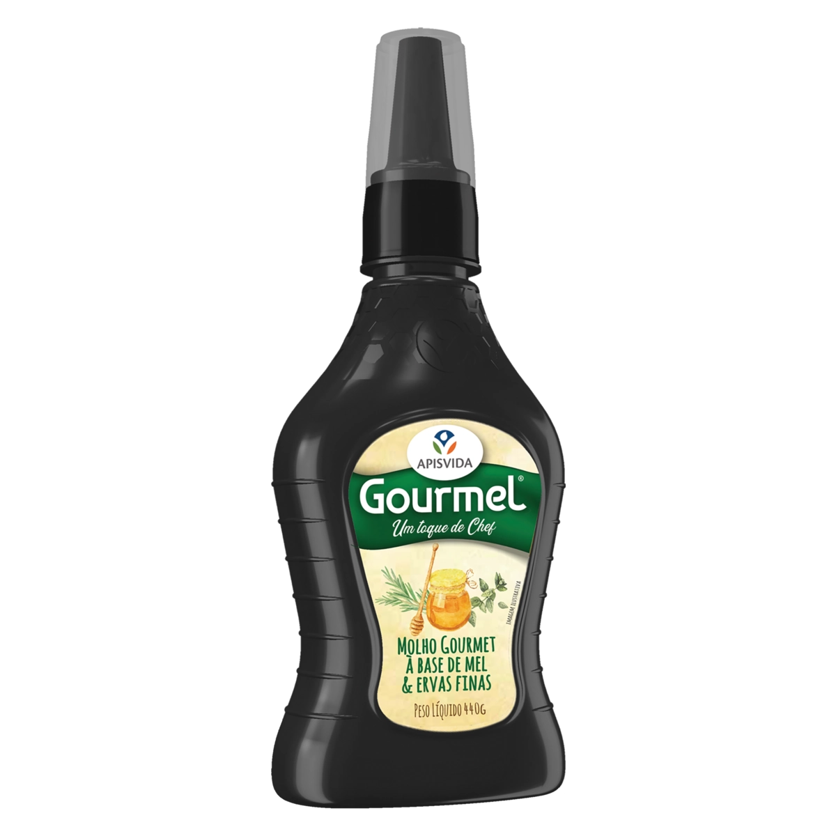 Molho à Base De Mel Ervas Apisvida Vida Gourmel Squeeze 440g