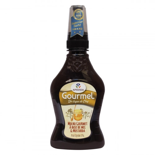 Molho à Base De Mel Mostarda Apis Vida Gourmel Gourmet Squeeze 375g