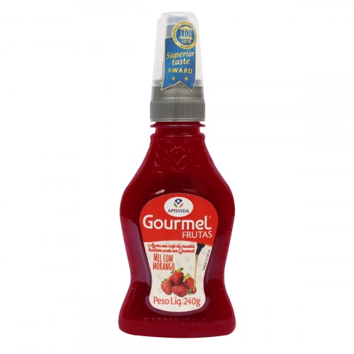 Geleia Mel Com Morango Apis Vida Gourmel Frutas Squeeze 240g