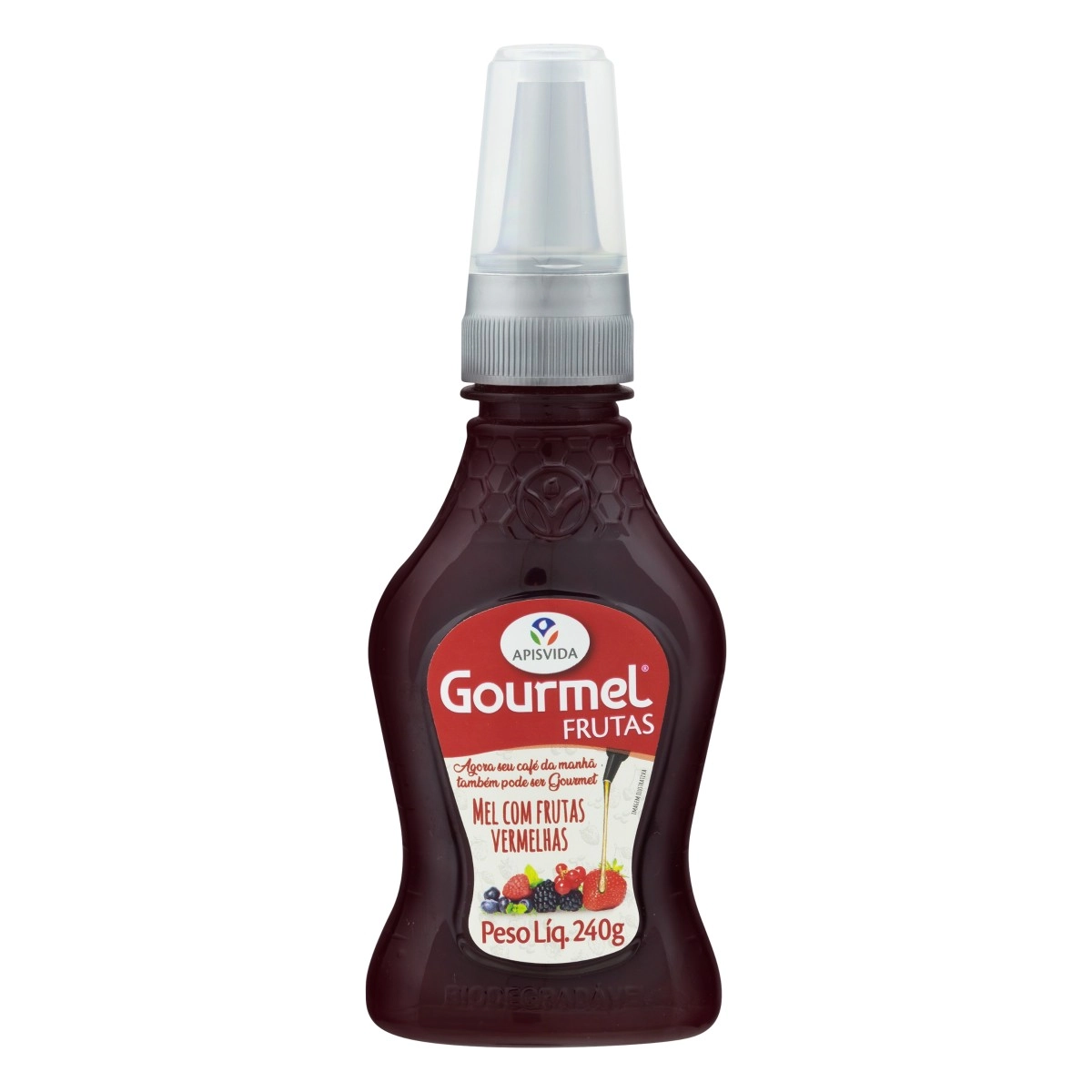 Geleia Mel Com Frutas Vermelhas Apis Vida Gourmel Frutas Squeeze 240g