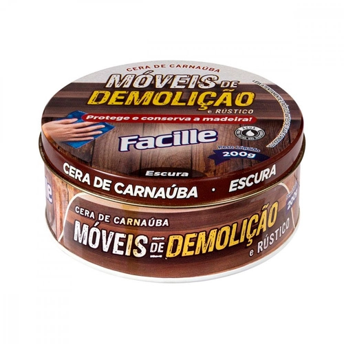 Cera Carnauba Facille Moveis Demolicao 200g Escura