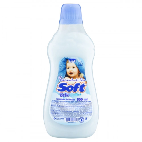 Amaciante De Roupa Diluído Pedacinho Do Céu Soft Plus Bebê Frasco 500ml