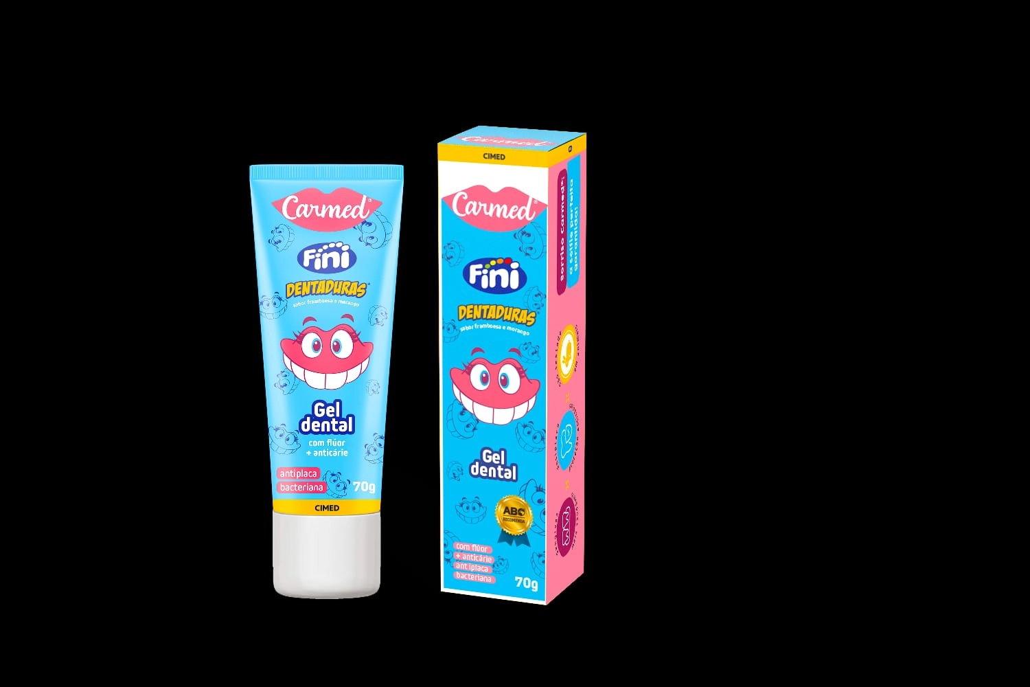 Gel Dental Infantil Com Flúor Fini Dentaduras Carmed Caixa 70g