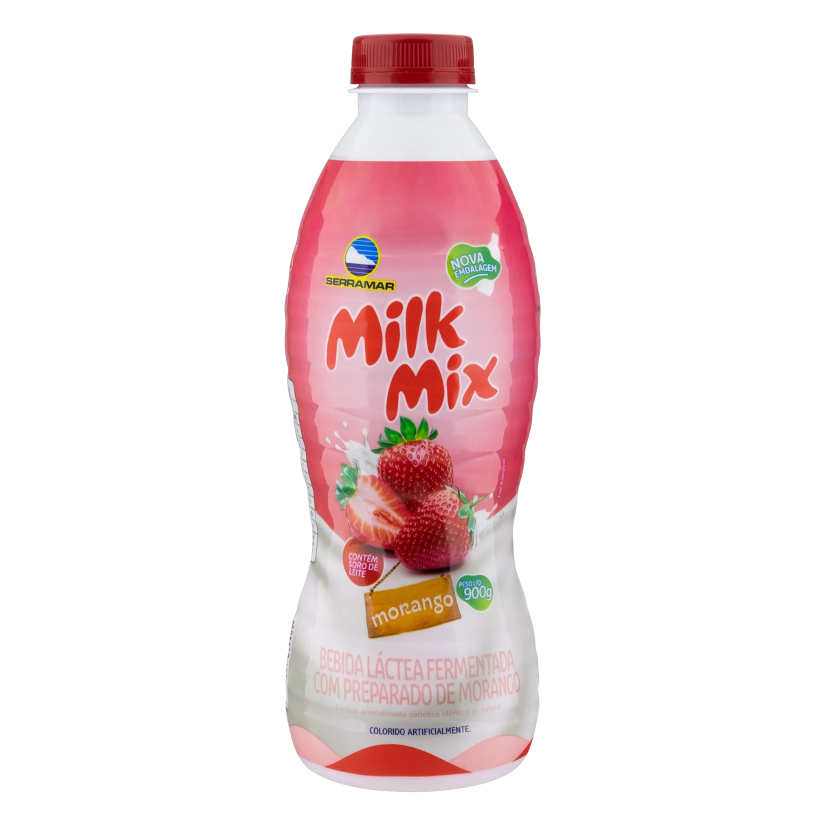 Bebida Láctea Fermentada Morango Milk Mix Garrafa 900g