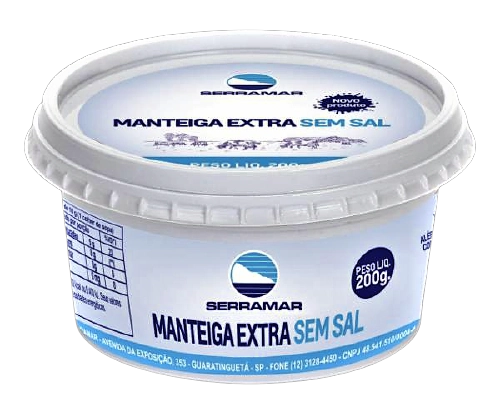 Manteiga Serramar Extra S/sal Pt 200g