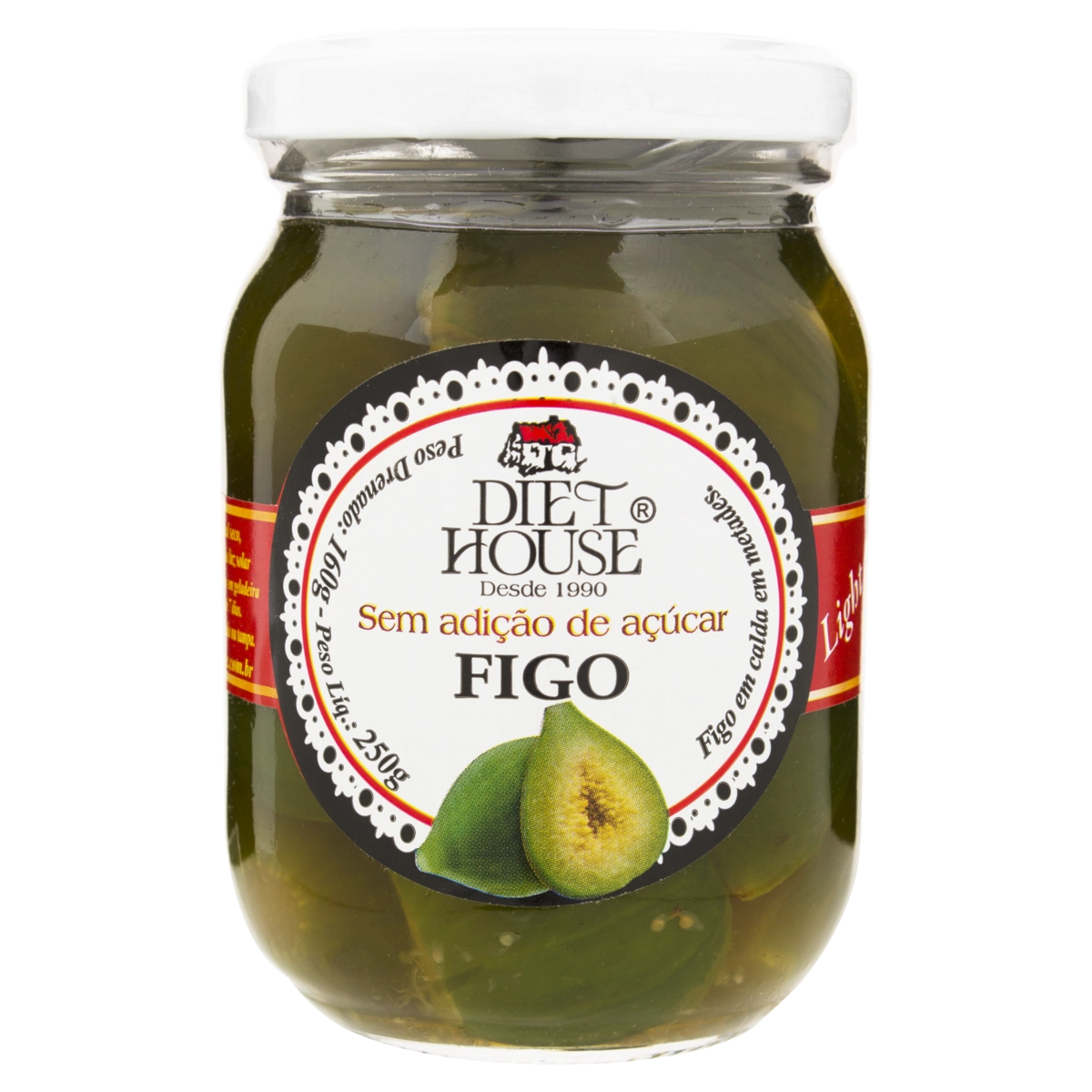 Figo Em Calda Metades Light Diet House Vidro 160g