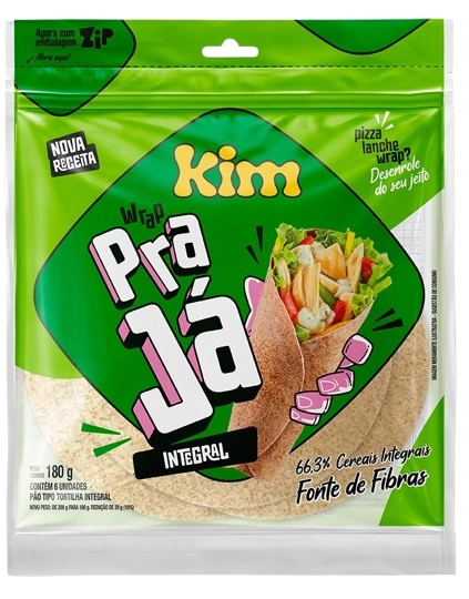 Massa Tortilha Integral Kim Pacote 200g