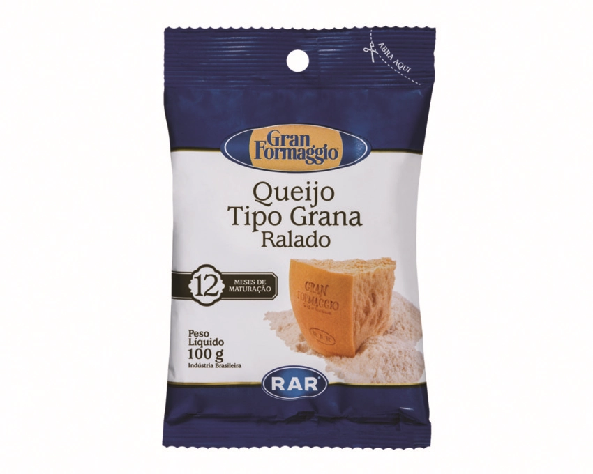 Queijo Tipo Grana Ralado Gran Formaggio Pacote 100g