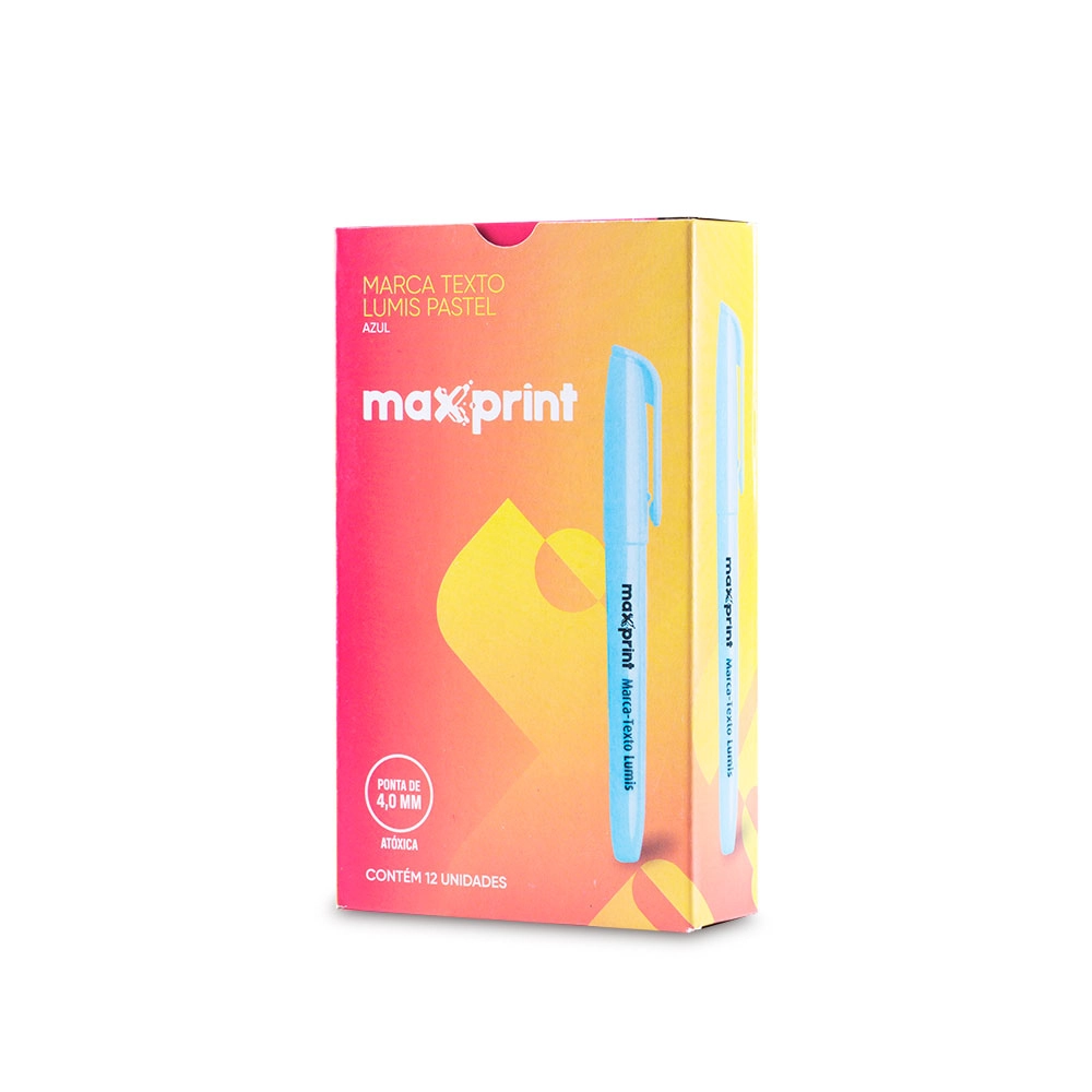 Marca Texto Azul Pastel 70000001 Maxprint