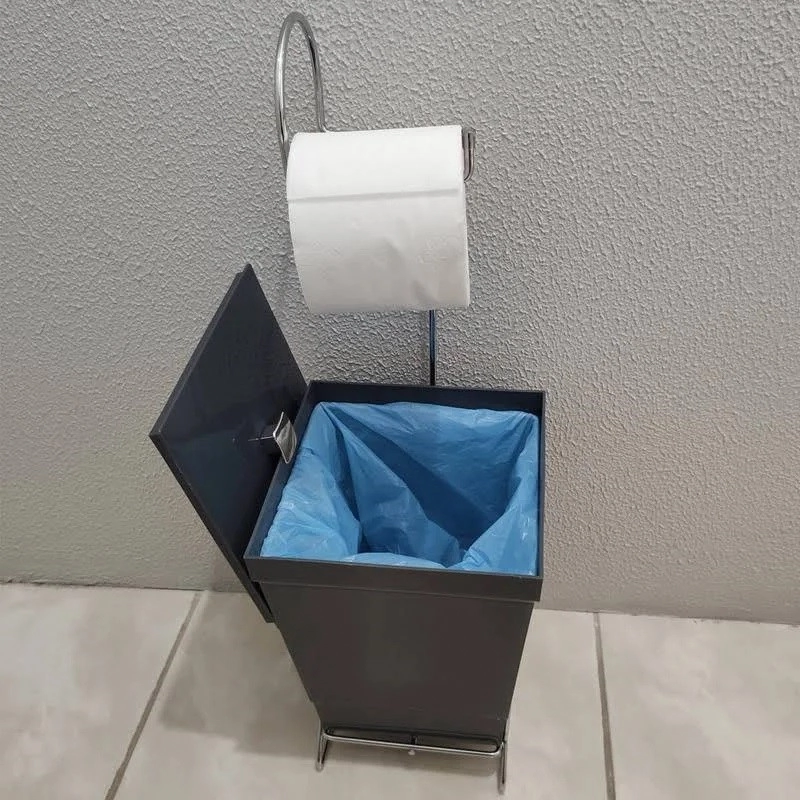 Lixeira C Suporte Papel Hig.