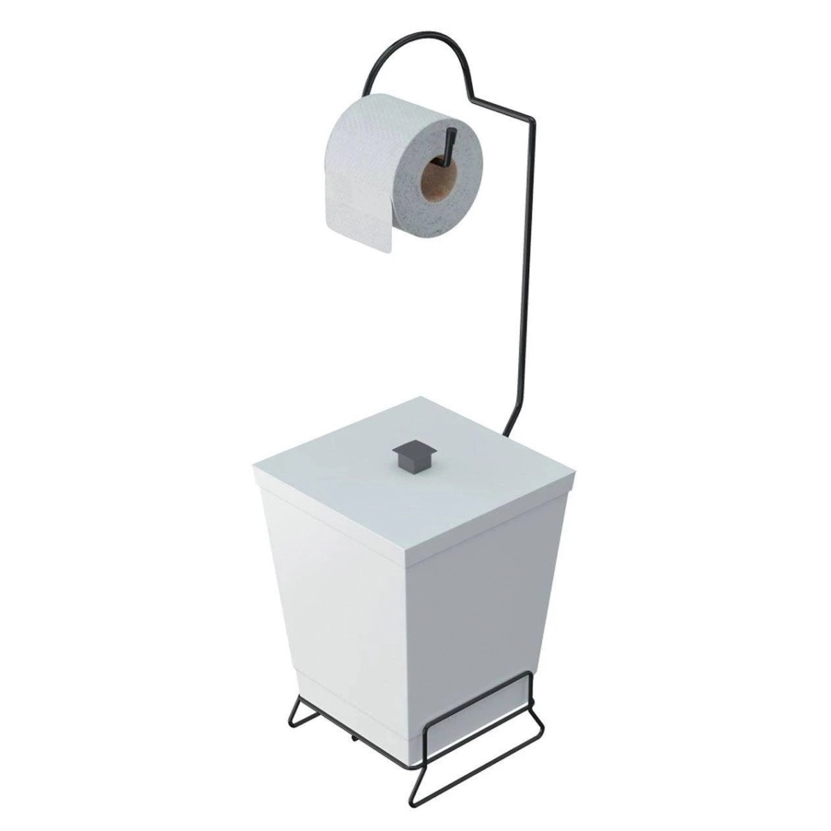 Suporte Papel Higienico Lixeira Branco 1445bl B Stolf
