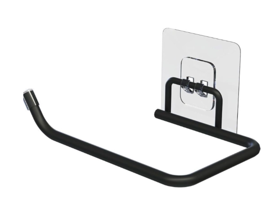 Suporte Papel Higienico Adesivo Black 1550bl Stolf