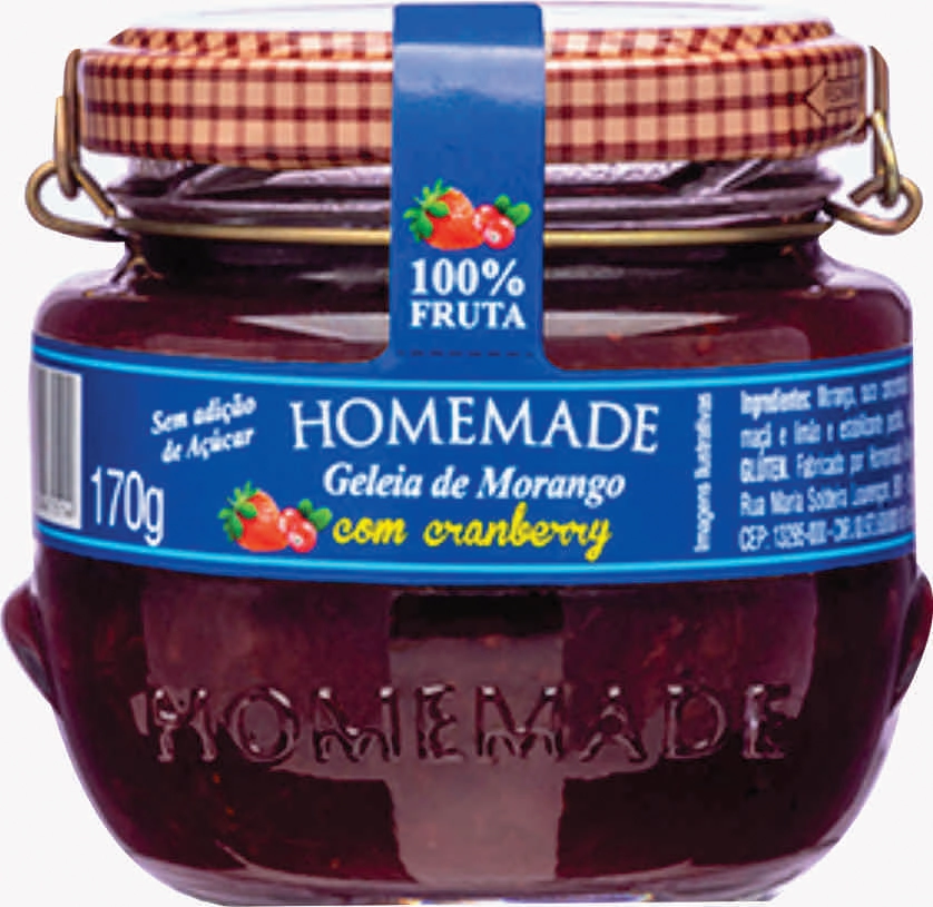 Geleia Homemade Morango Crawberry 170g
