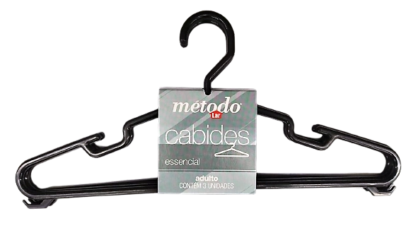 Cabide Preto Adulto Metodo C/3