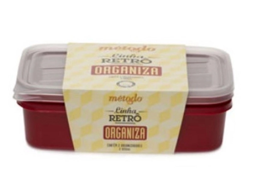 Pote Organizador Retro Vermel C/3 Metodo 2000ml