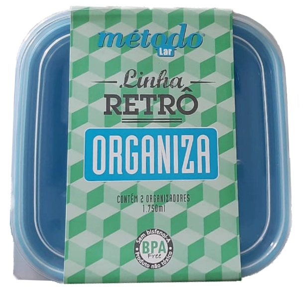 Conj.metodo Retro Quad.azul C/2 1750ml