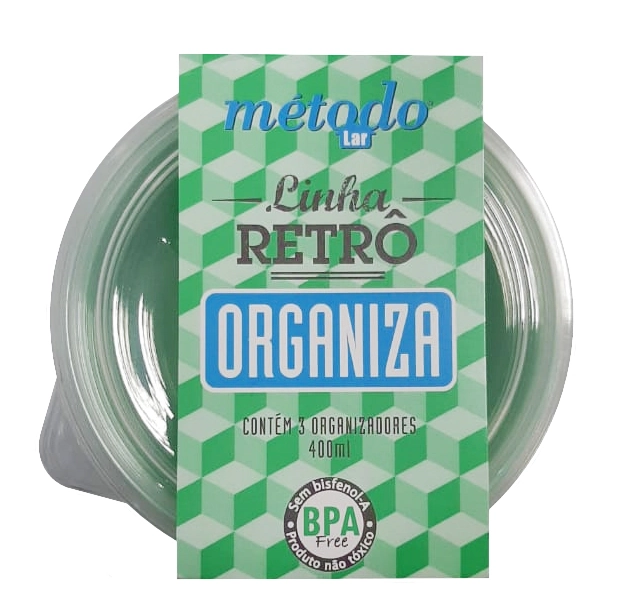 855 Organizador Retro Verde 10 Cjtos C/ 3 Unid 400 Ml