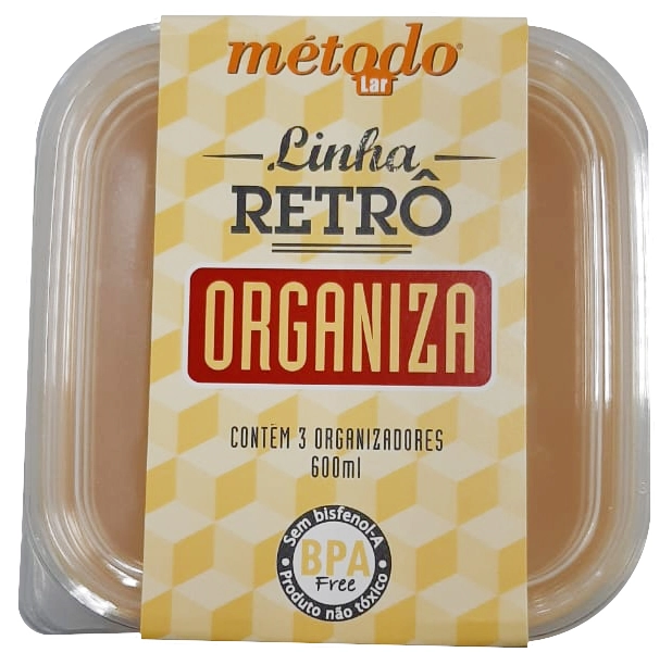 Kit Metodo C/ 03 600ml Amarelo Quadrado