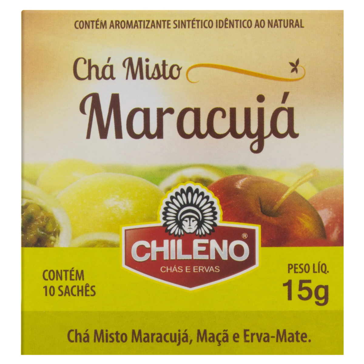 Chá Misto Maracujá Chileno Caixa 15g 10 Unidades