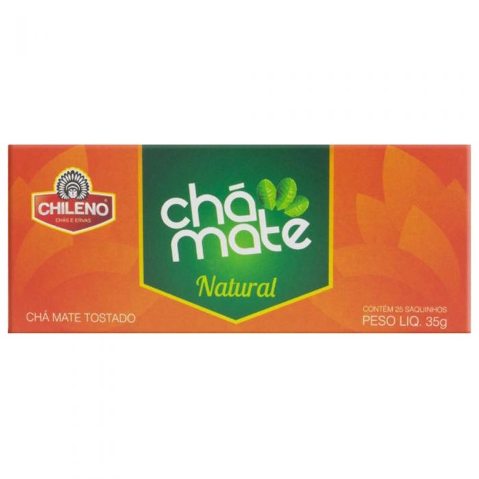 Chá Mate Natural Chileno Caixa 35g 25 Unidades