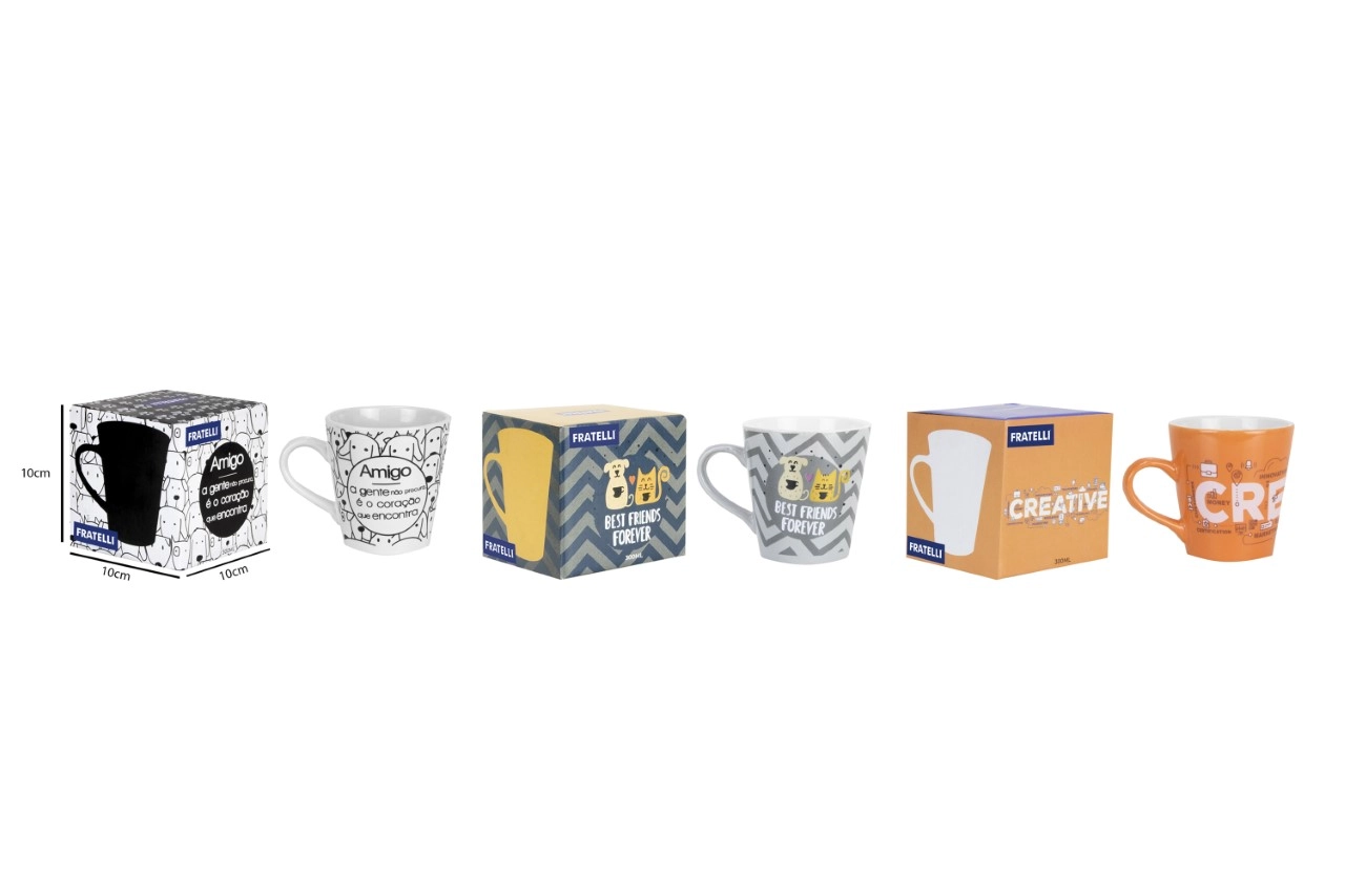 Caneca Conical 300ml Declarando Carinho