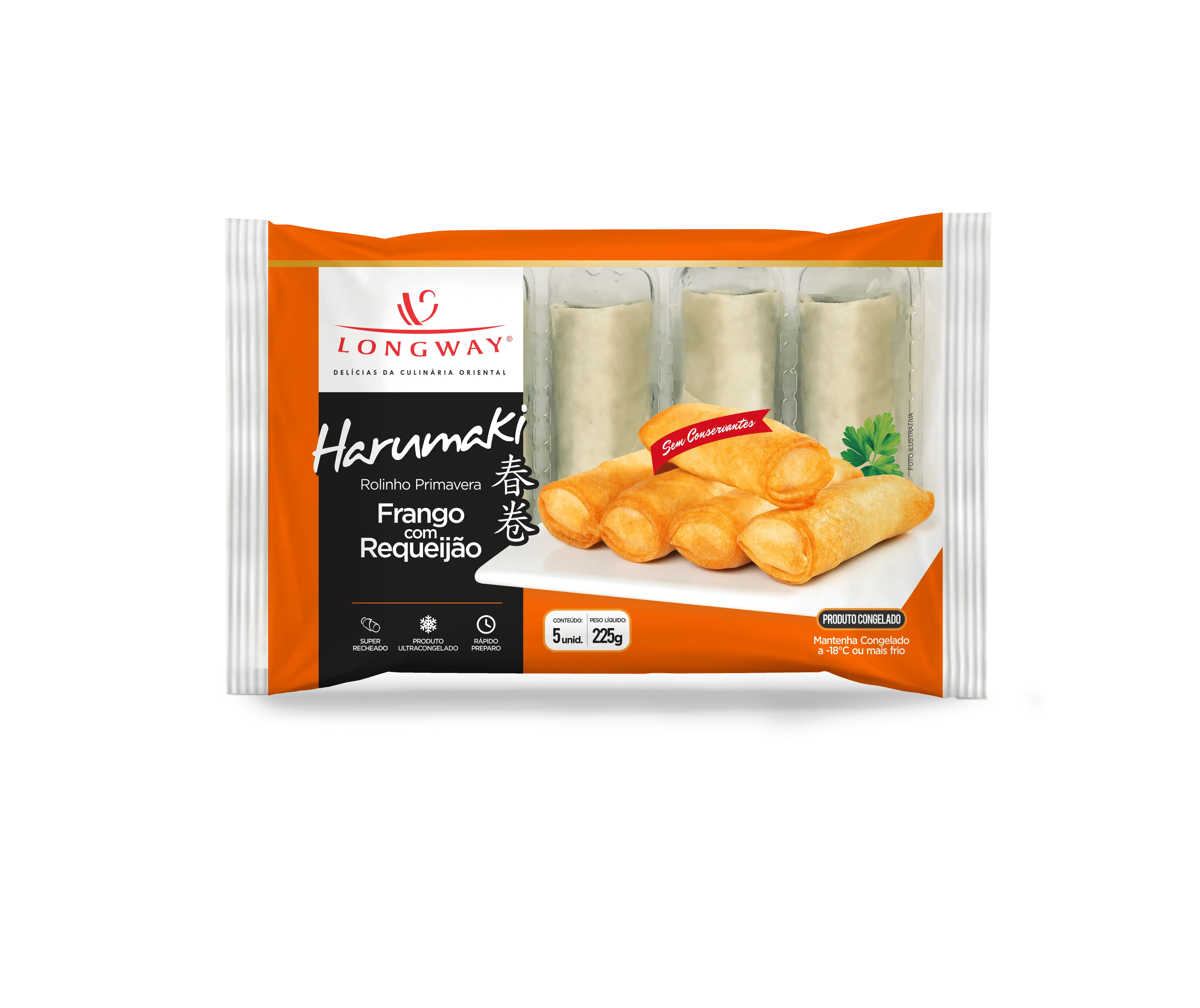 Rolinho Primavera Long Way 225g Frango C/requeijao