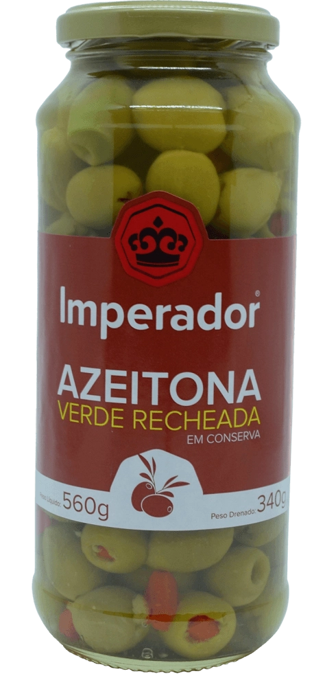 Azeitona Verde Recheada Imperador 340g