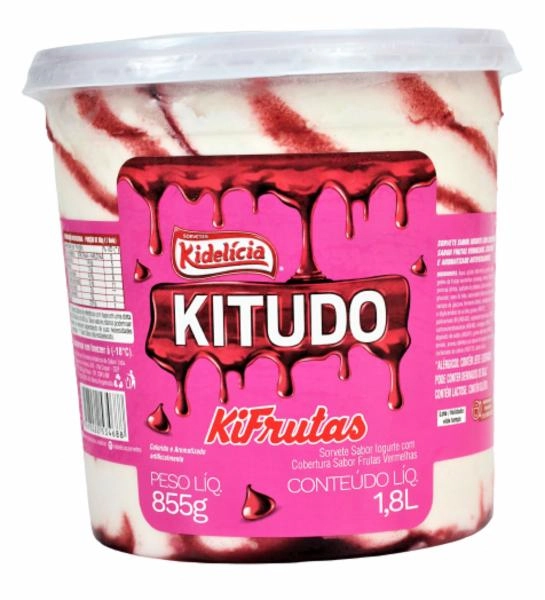 Sorvete Kidelicia 1,8lt Kitrufas