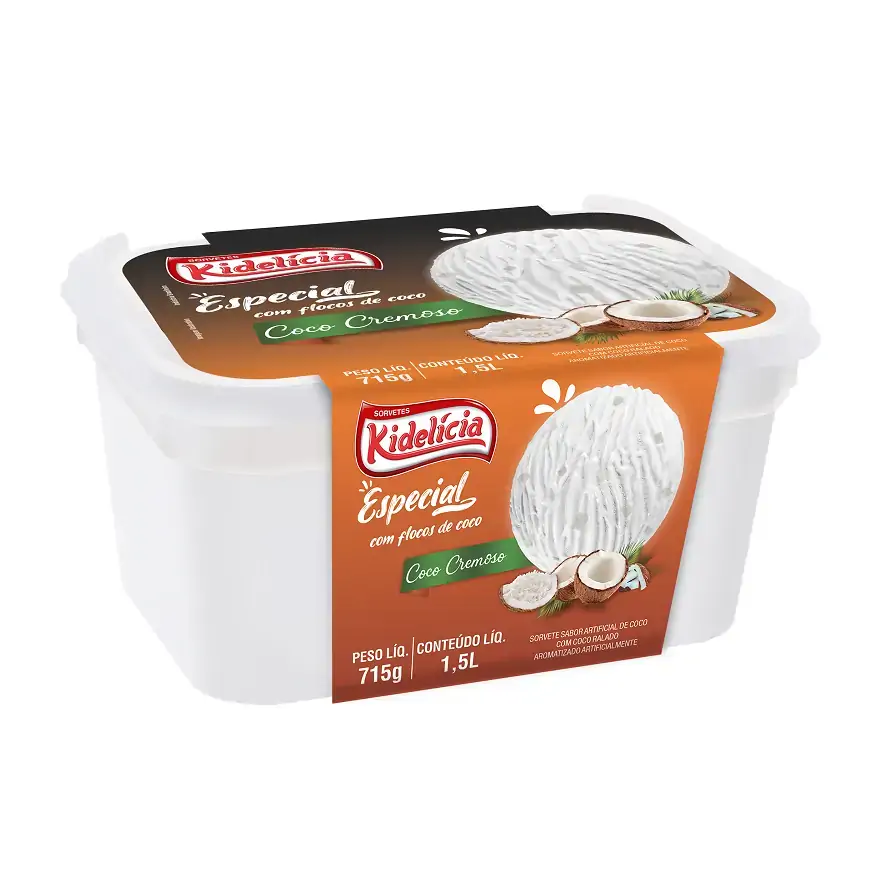 Sorvete Cremoso Coco Kidelícia 1,5l
