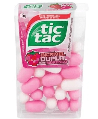 Pastilha Morango Tic Tac Incrível Dupla Caixa 14,5g