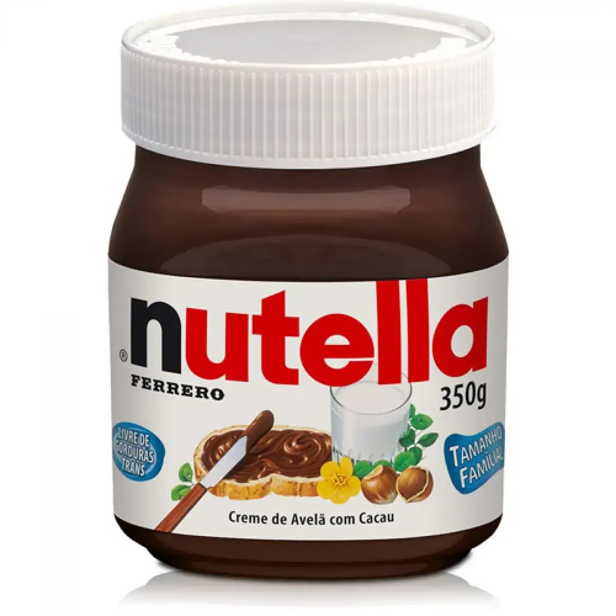 Creme De Avelã Com Cacau Nutella Pote 350g