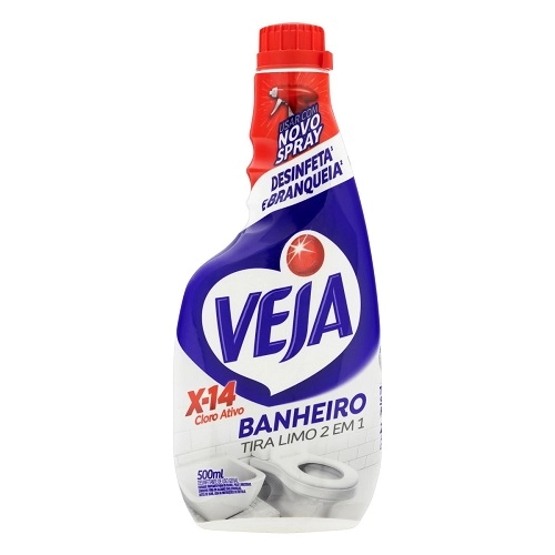 Desinfetante Banheiro Tira Limo Veja X 14 Frasco 500ml Refil