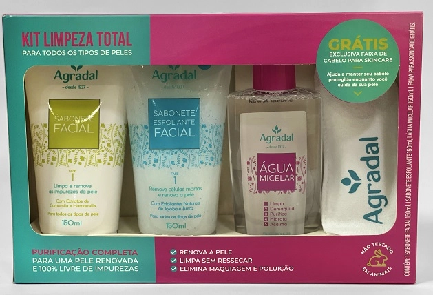 Kit Agradal Limpeza Total Gratis Faixa De Cabelo