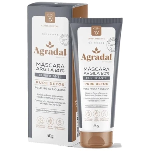 Masc Facial Agradal 50g Bio Control Argila 20 Purif Pure Detox