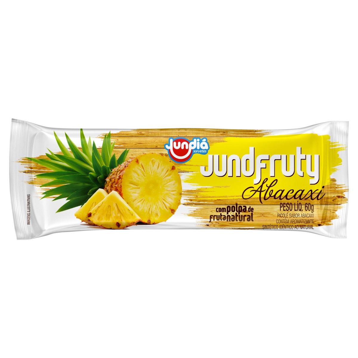 Picolé Abacaxi Jundiá Jundfruty Pacote 60g