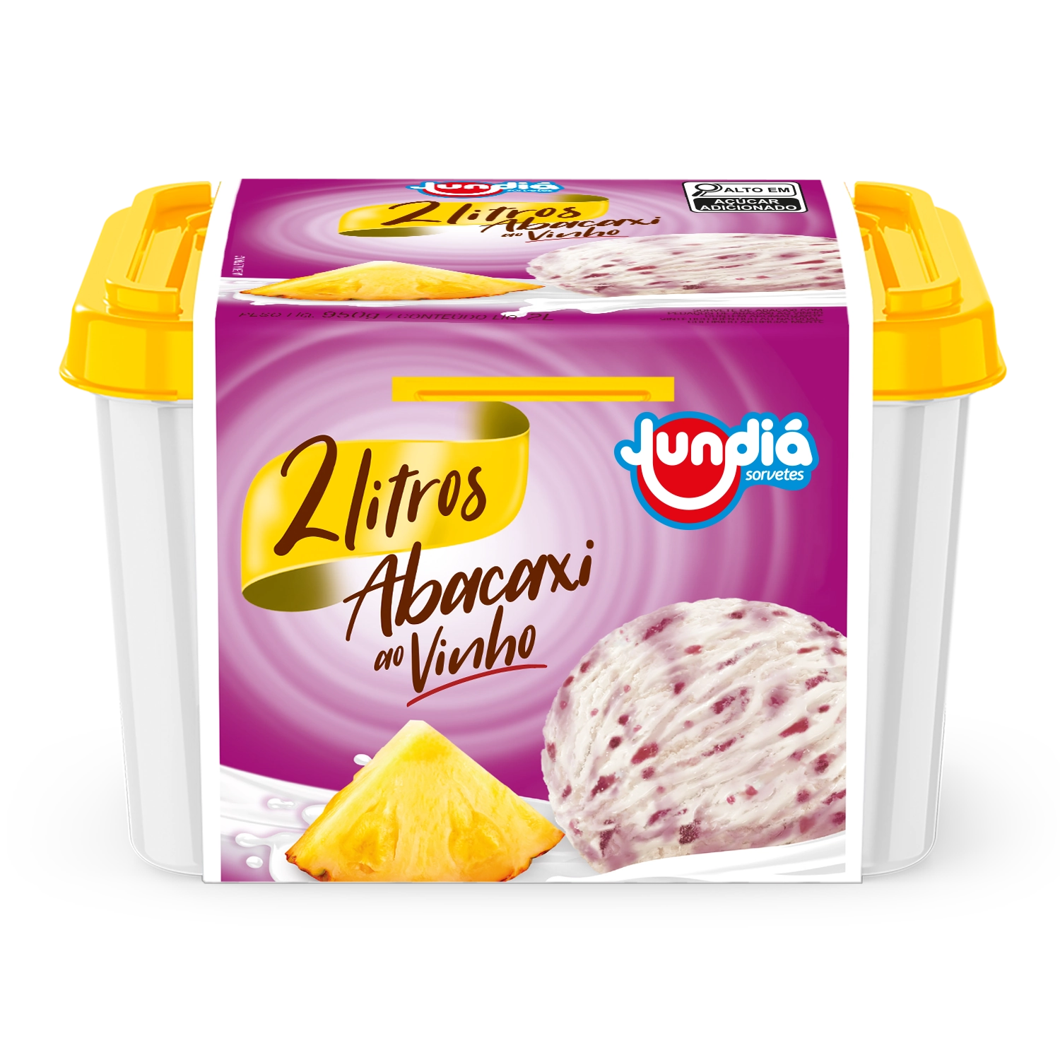 Sorvete Abacaxi Ao Vinho Jundiá Pote 2l
