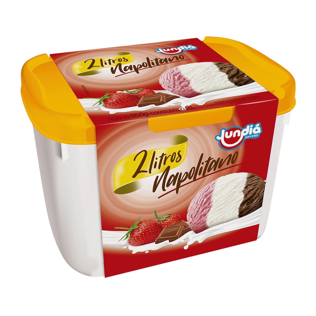 Sorvete Napolitano Jundiá Pote 2l