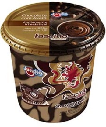 Sorvete Chocolate Com Avelã Jundiá Fascino Collection Pote 1,8l
