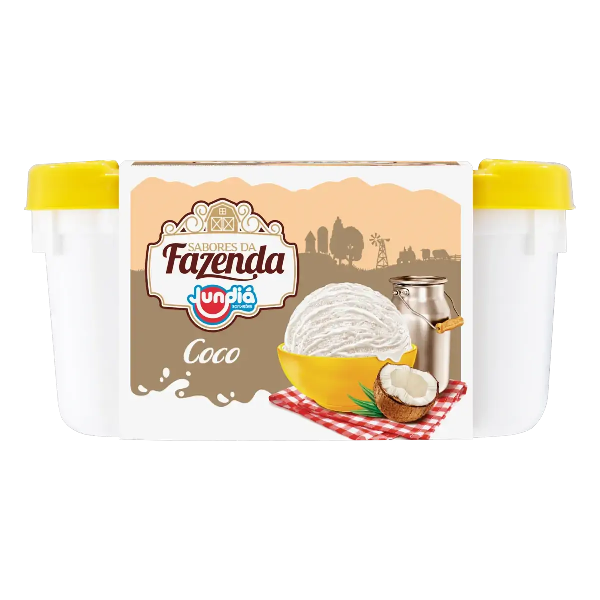 Sorvete Coco Jundiá Sabores Da Fazenda Pote 1,5l