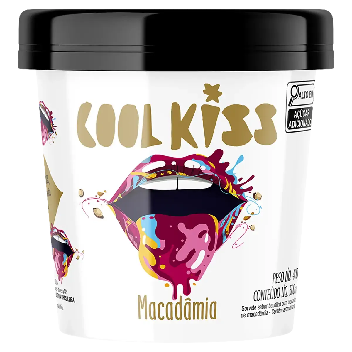 Sorvete Macadâmia Cool Kiss Pote 500ml