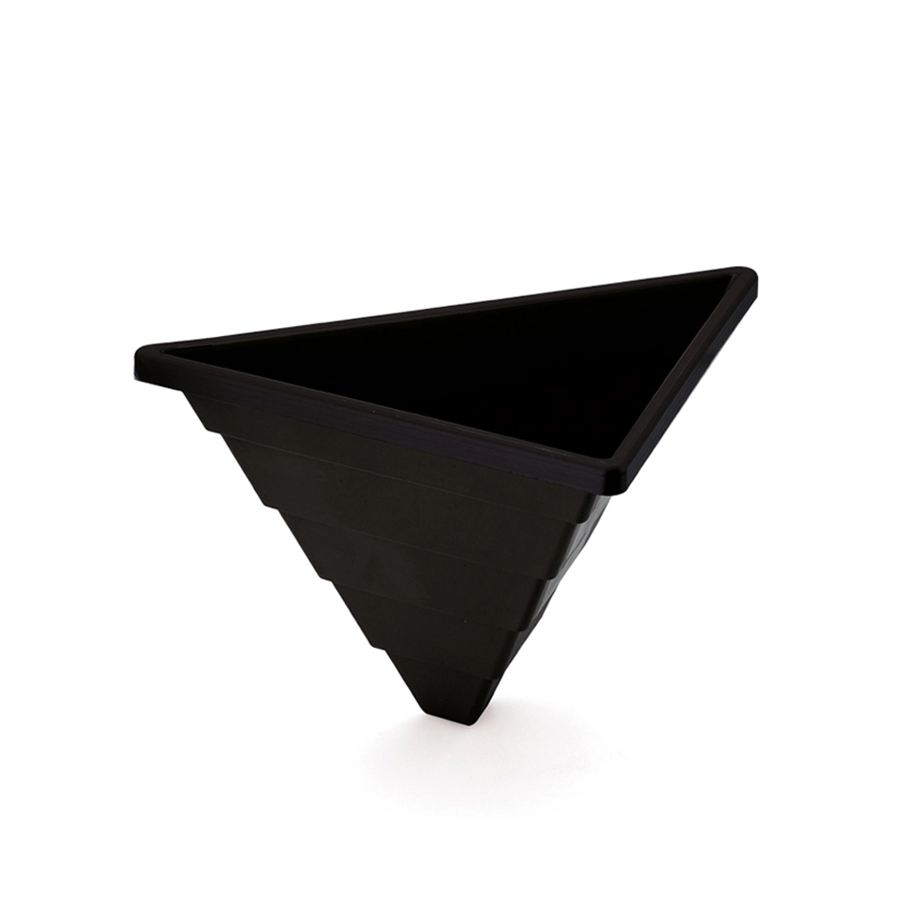 Vaso Parede Piramide Preto 0400 Injeplastec