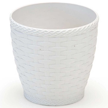 Vaso Rattan Redondo M2 Branco 0,75l