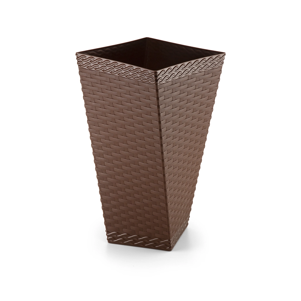 Vaso Twister Rattan Coffee Grande 30l 913 Injeplastec