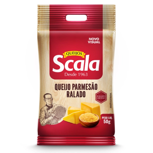 Queijo Parmesão Ralado Grosso Scala Pacote 50g