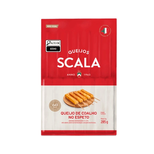 Queijo Coalho Em Espeto Scala 285g 7 Unidades